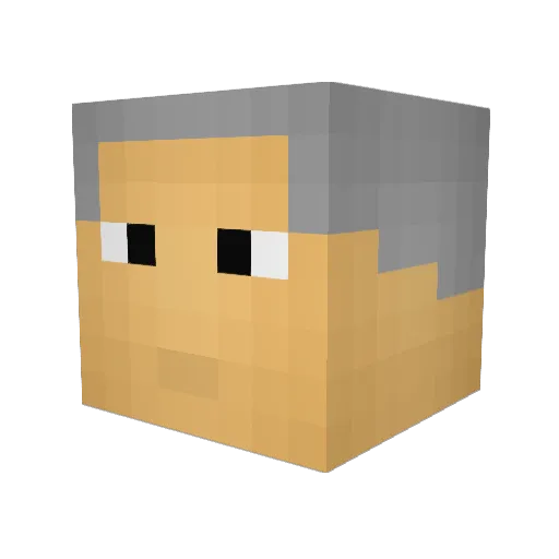LuxMoon0 Minecraft avatar head, 3D render