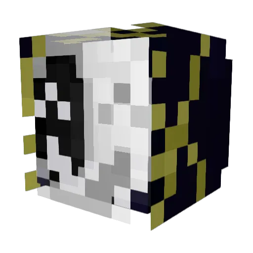 LuxPandeluna Minecraft avatar head, 3D render
