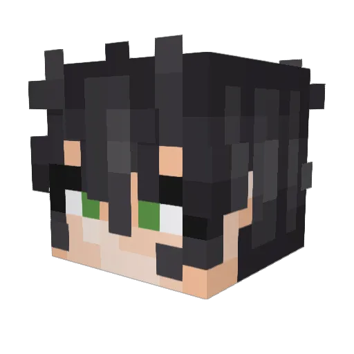 LuxSLR Minecraft avatar head, 3D render