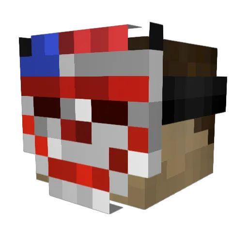 LuxST Minecraft avatar head, 3D render
