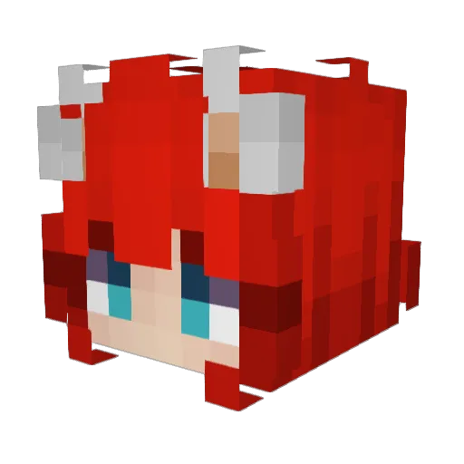 LuxViridis Minecraft avatar head, 3D render