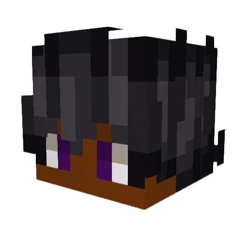 LuxZa0 Minecraft avatar head, 3D render