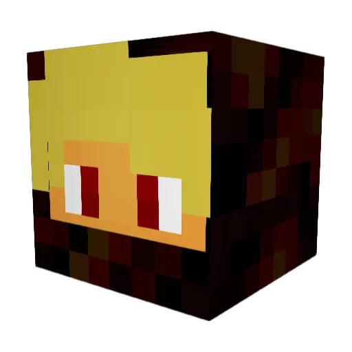 Lux_HD Minecraft avatar head, 3D render
