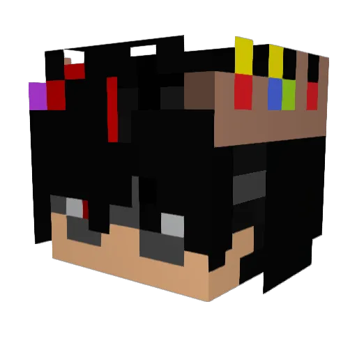 Lux_QS Minecraft avatar head, 3D render