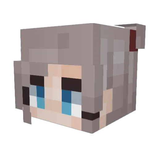 Lux_Zhang Minecraft avatar head, 3D render