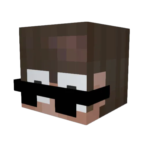 Luxa10 Minecraft avatar head, 3D render