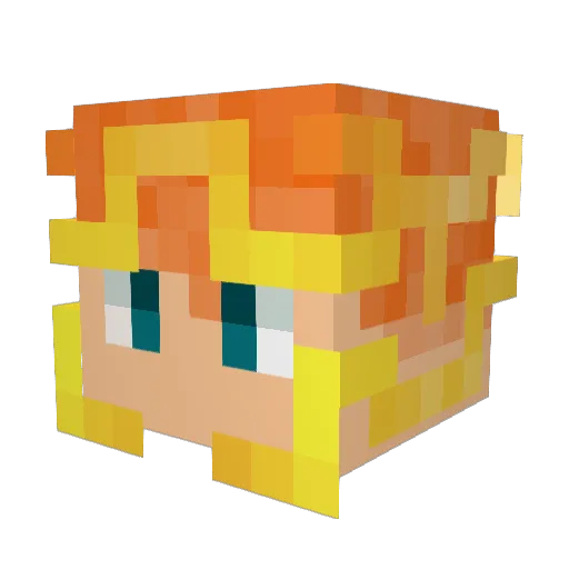 Luxaphel Minecraft avatar head, 3D render