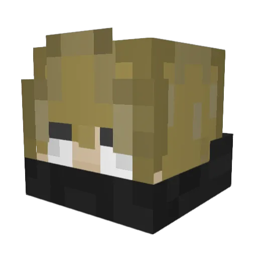 Luxarity Minecraft avatar head, 3D render