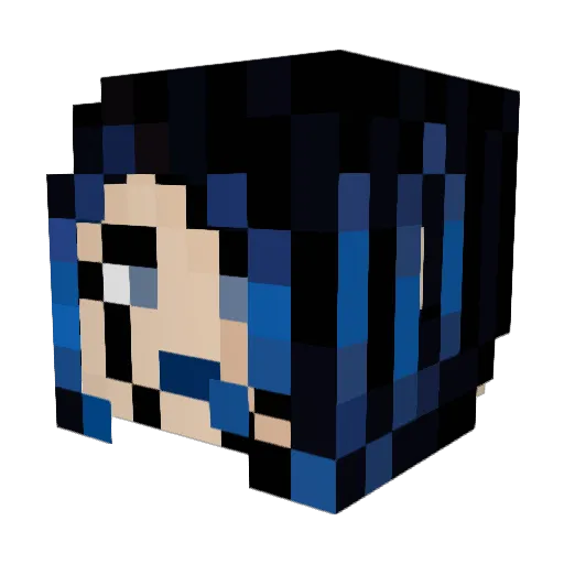 Luxary__ Minecraft avatar head, 3D render