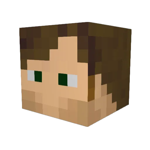 LuxatMidnight Minecraft avatar head, 3D render