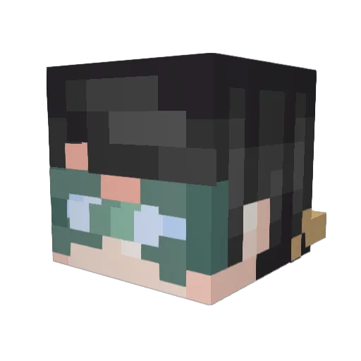 Luxator Minecraft avatar head, 3D render