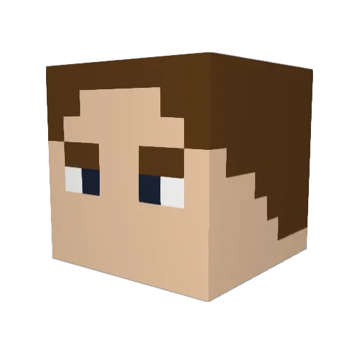 Luxavier Minecraft avatar head, 3D render