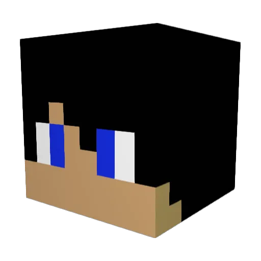 Luxax_H Minecraft avatar head, 3D render