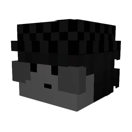 Luxci_ Minecraft avatar head, 3D render
