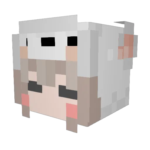 LuxeRO20066 Minecraft avatar head, 3D render