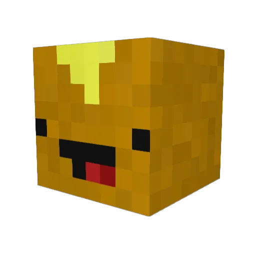 Luxecution Minecraft avatar head, 3D render
