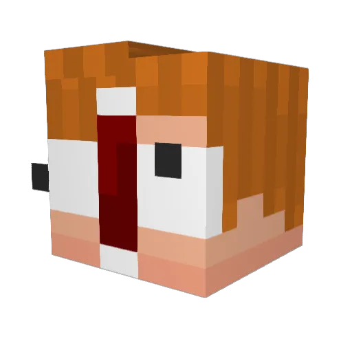 Luxen2009 Minecraft avatar head, 3D render