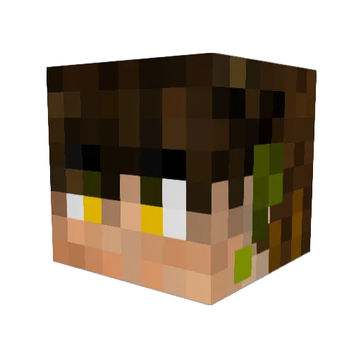 LuxenD Minecraft avatar head, 3D render