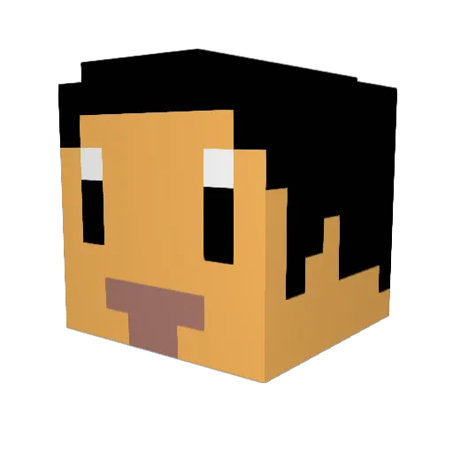 Luxeri_ElFan Minecraft avatar head, 3D render