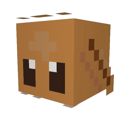 Luxf Minecraft avatar head, 3D render
