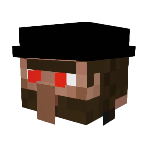 Luxi2010 Minecraft avatar head, 3D render