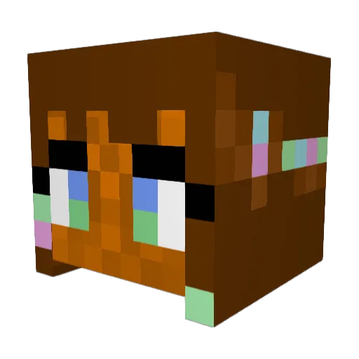 Luxi213 Minecraft avatar head, 3D render