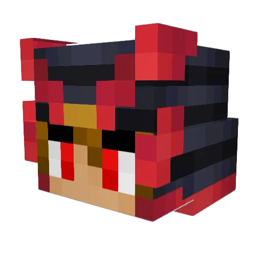 Luxian02 Minecraft avatar head, 3D render