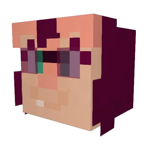 LuxianoDB Minecraft avatar head, 3D render