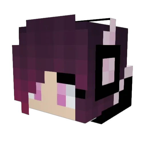Luxicana Minecraft avatar head, 3D render