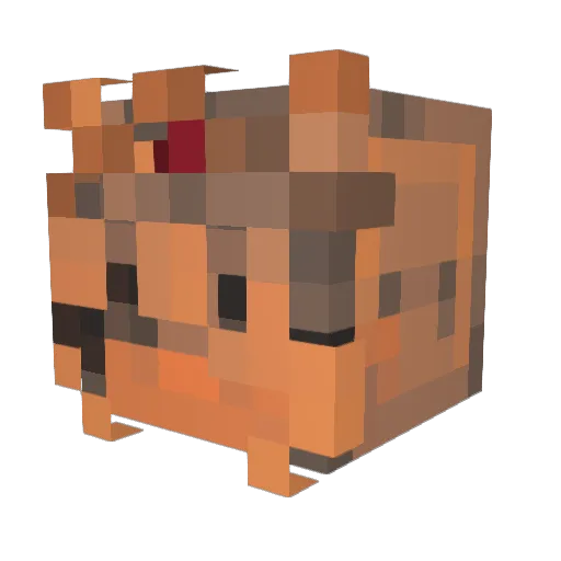 LuxidDream Minecraft avatar head, 3D render