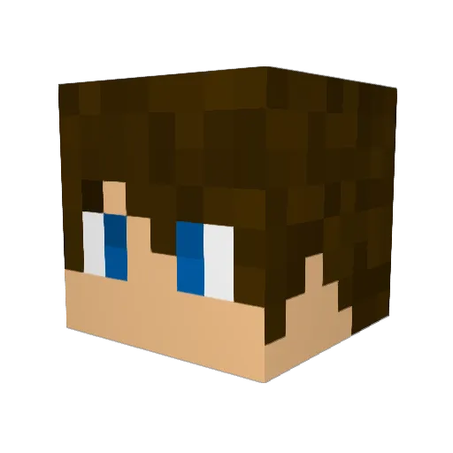 Luxie0710 Minecraft avatar head, 3D render