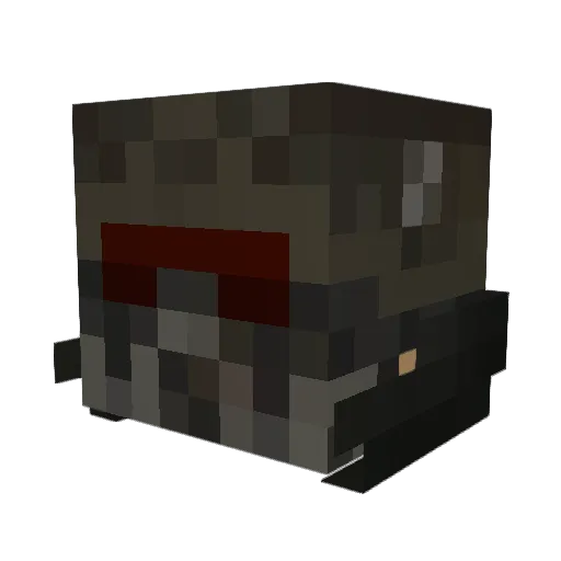 Luxilary Minecraft avatar head, 3D render