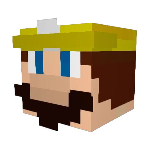 LuxioGood Minecraft avatar head, 3D render