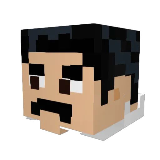 Luxis93 Minecraft avatar head, 3D render