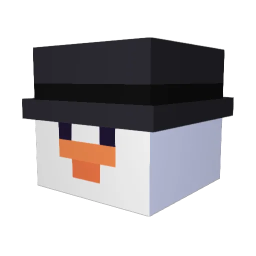 Luxl0 Minecraft avatar head, 3D render