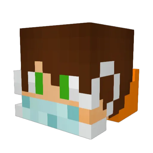 Luxons Minecraft avatar head, 3D render