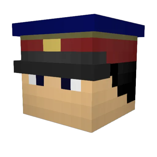 Luxor28 Minecraft avatar head, 3D render
