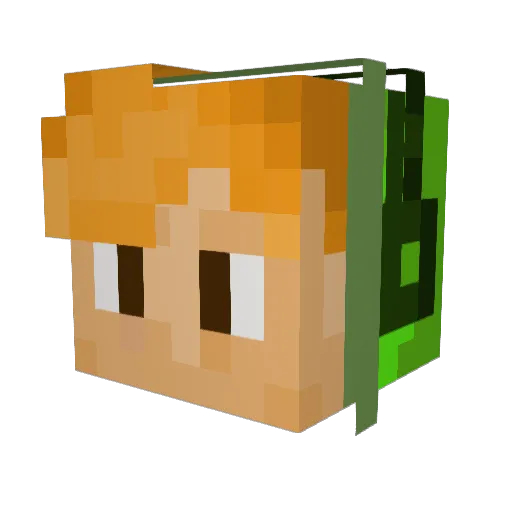 Luxor777 Minecraft avatar head, 3D render