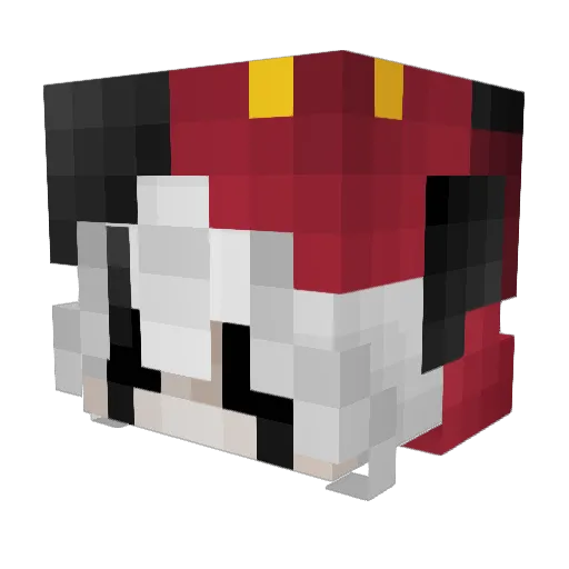Luxorey Minecraft avatar head, 3D render