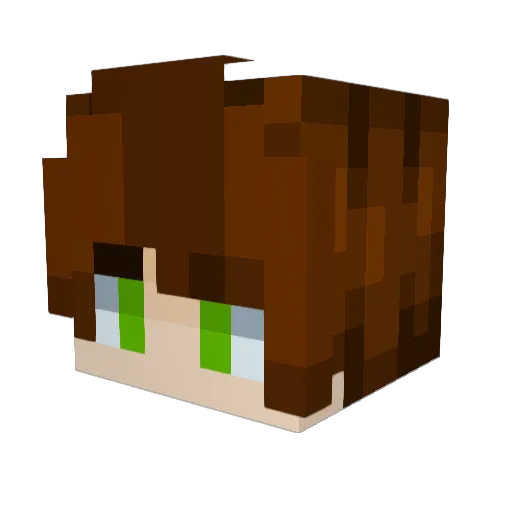 Luxos8 Minecraft avatar head, 3D render