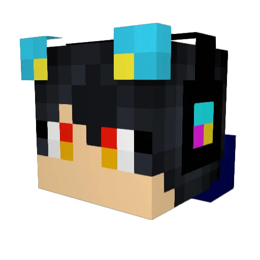 LuxrayPlaysMC Minecraft avatar head, 3D render