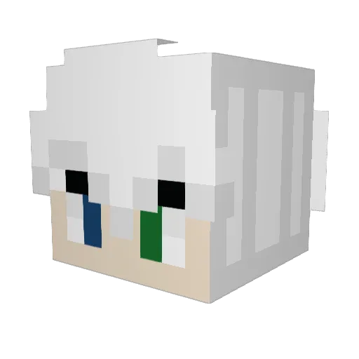 LuxsisCaulfield Minecraft avatar head, 3D render