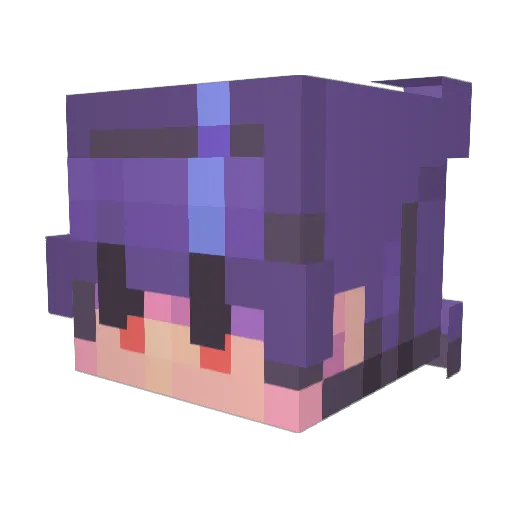 Luxtrii Minecraft avatar head, 3D render