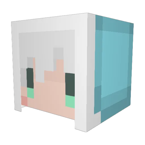 Luxue1100217 Minecraft avatar head, 3D render
