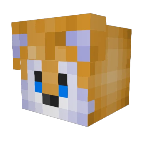 Luxular Minecraft avatar head, 3D render