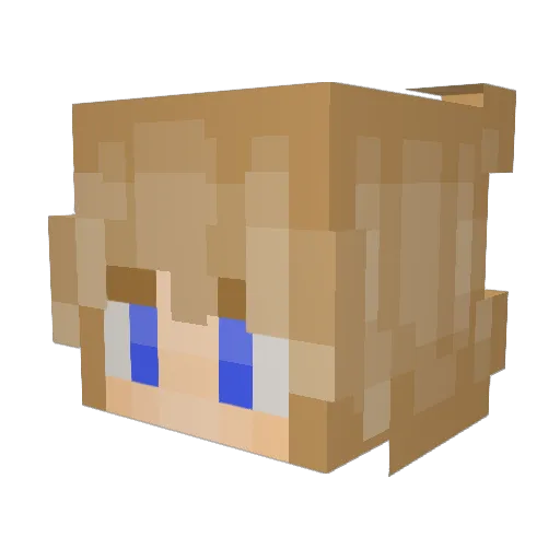 LuxuriousWaffles Minecraft avatar head, 3D render
