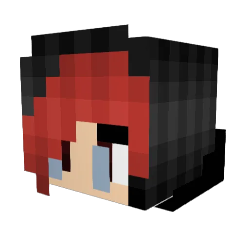 Luxxia Minecraft avatar head, 3D render