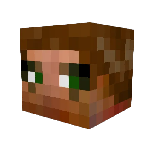 Luxxington Minecraft avatar head, 3D render