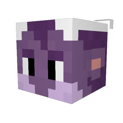 Luxxpapyrus Minecraft avatar head, 3D render