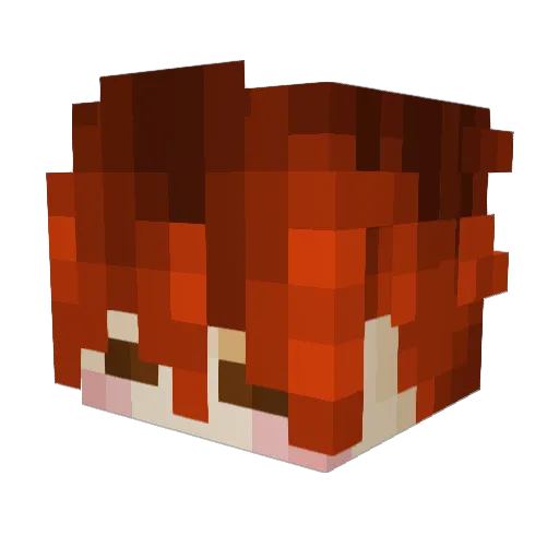 Luxy777 Minecraft avatar head, 3D render